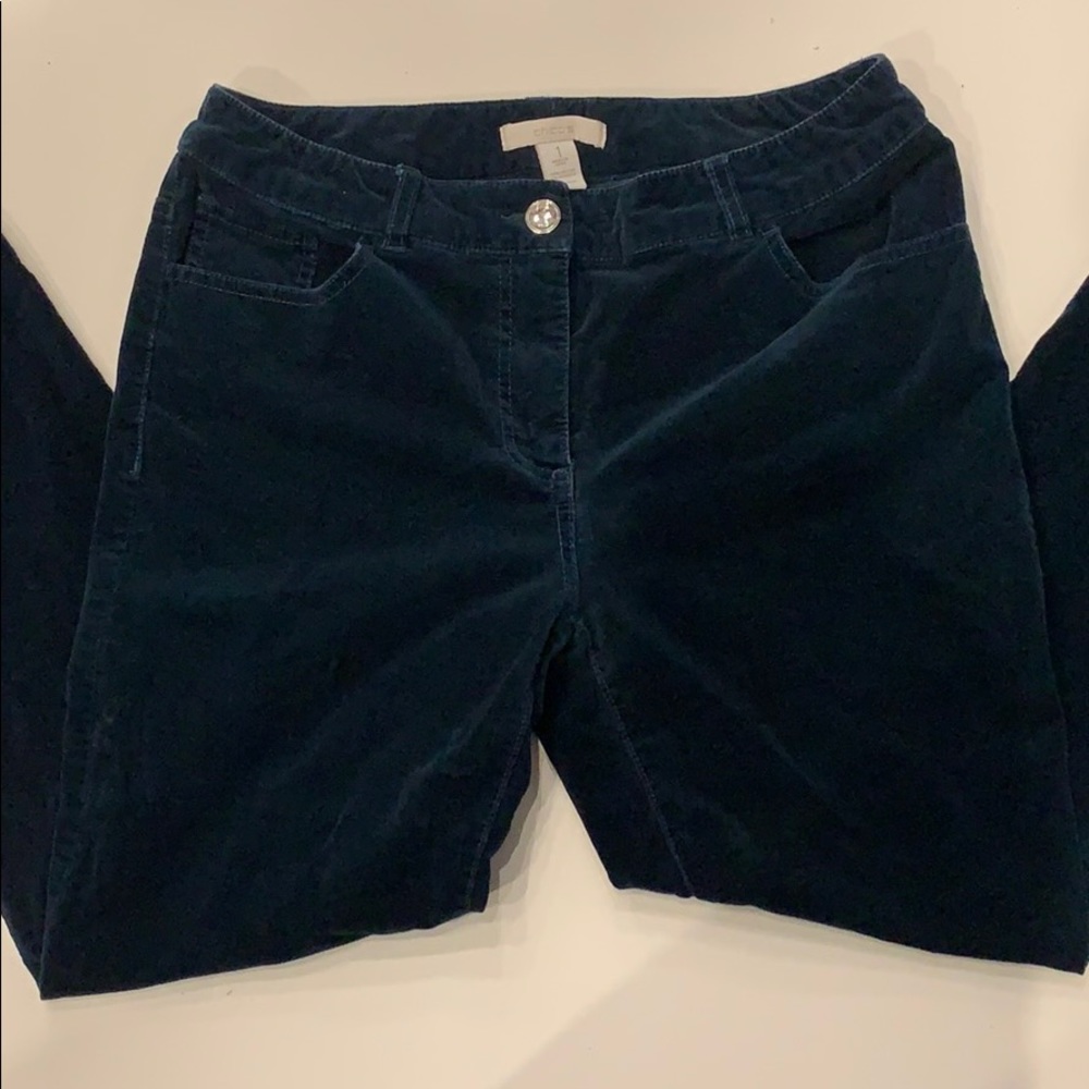 Chico’s Emerald Green Velvet Pants